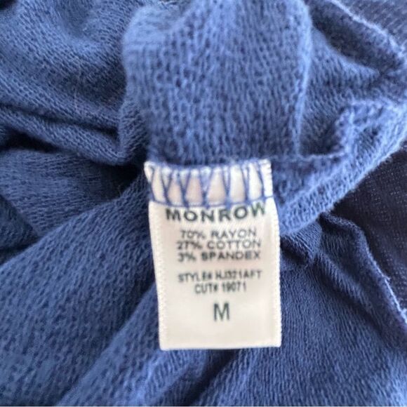 Monrow Supersoft Zip Up Hoody Navy, Medium - Picture 10 of 10